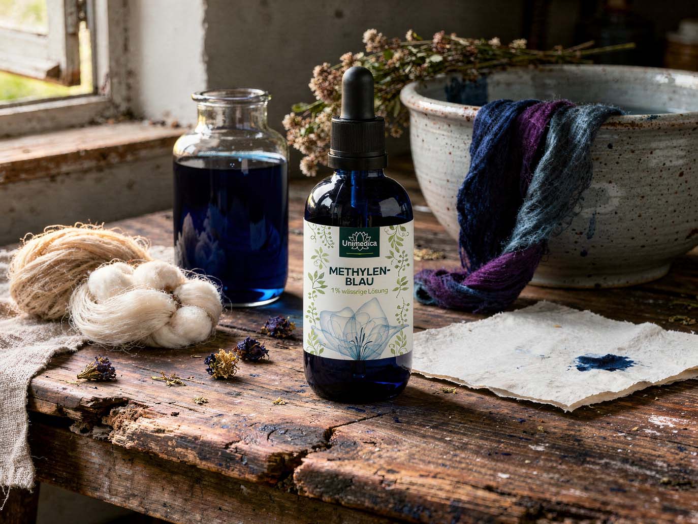 Methylenblau - 1 % wässrige Lösung - 99,8 % rein - frei von Schwermetallen - 100 ml - von Unimedica